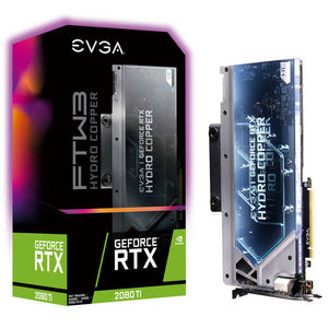 EVGA NVIDIA GeForce RTX 2080 Ti FTW3 ULTRA HYDRO COPPER GAMING 11GB GDDR6 HDMI/3DisplayPort/USB Type-C PCI-Express Video Card w/ iCX2 & RGB LED
