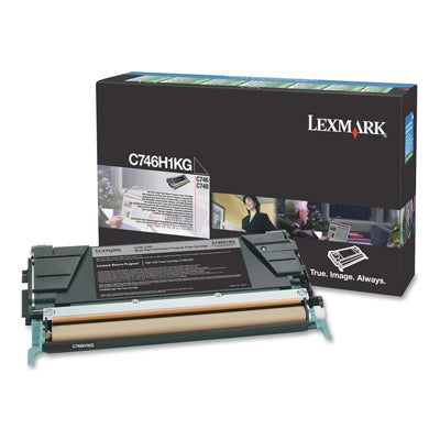 Lexmark Toner, C746H1KG, Black, 12,000 pg yield