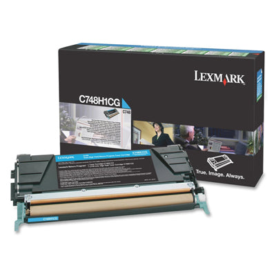 Lexmark Toner, C748H1CG, Cyan, 10,000 pg yield