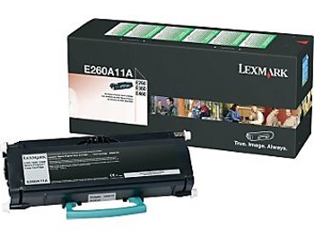 Lexmark Toner, E260A11A, Black, 3,500 pg yield