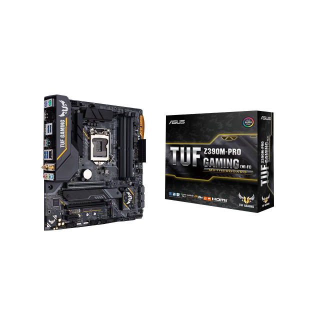 Asus TUF Z390M-PRO GAMING (WI-FI) LGA1151/ Intel Z390/ DDR4/ Quad-GPU CrossFireX & 2-Way SLI/ SATA3&USB3.1/ M.2/ WiFi/ A&GbE/ MicroATX Motherboard