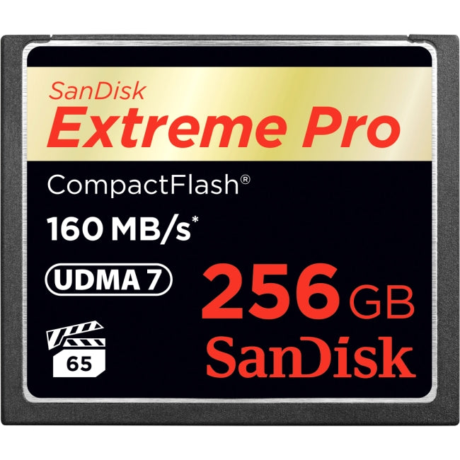 SanDisk Extreme Pro CompactFlash Memory Card, SDCFXPS-256G-A46, 256GB, 160 Mbps