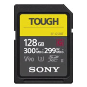 Sony Memory Card, 128GB, SF-G128T/T1, UHS-II TOUGH SDXC, CL10,V90, U3, Max R300MB/s, W299MB/s