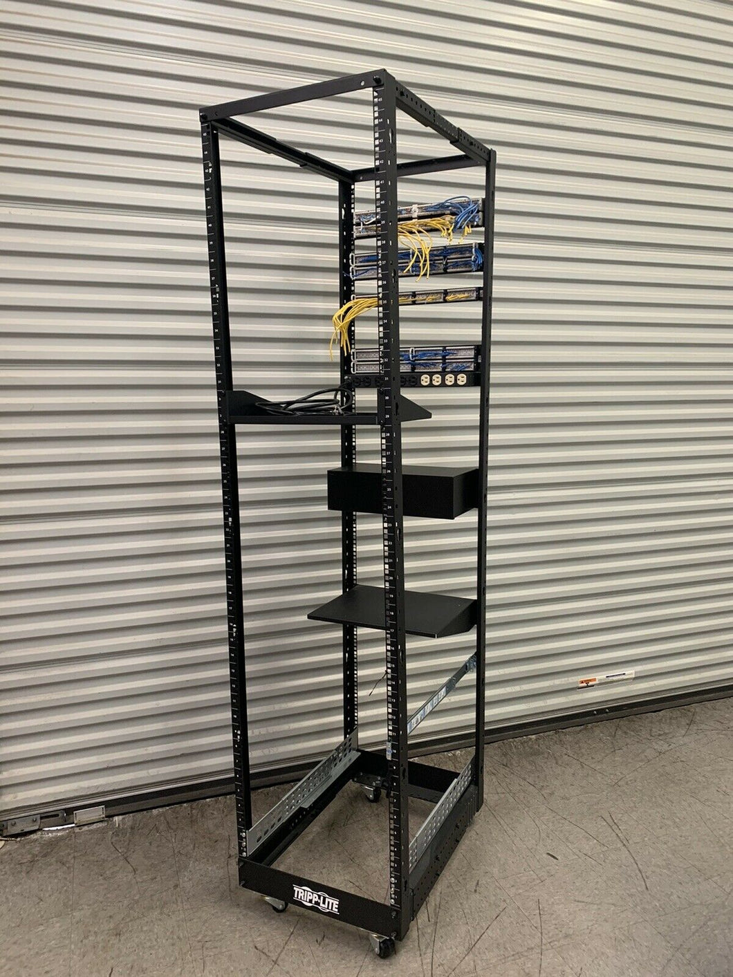 Tripp Lite 25U 4-Post Open Frame Rack Cabinet Square Holes 1000lb Capacity