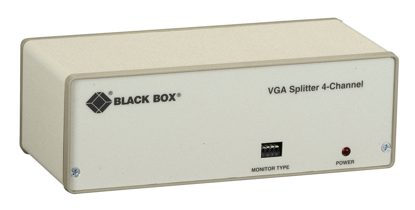 VGA VIDEO SPLITTER - 4-CHANNEL, 115-VAC, GSA, TAA