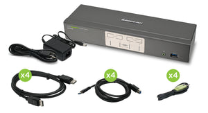 4Port DP KVMP w USB Hub