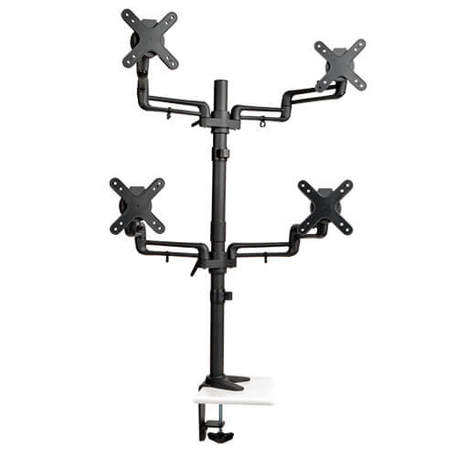 Tripp Lite Quad Full-Motion Display Flex Arm Desk Mount Monitor Stand Clamp 13" to 27" EA