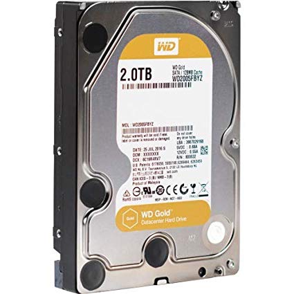 WD GOLD 2TB 7200RPM, 6GB/S 128MB