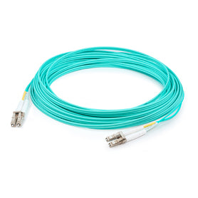 THIS IS A 100M LC (MALE) TO LC (MALE) AQUA DUPLEX RISER-RATED FIBER PATCH CABLE.