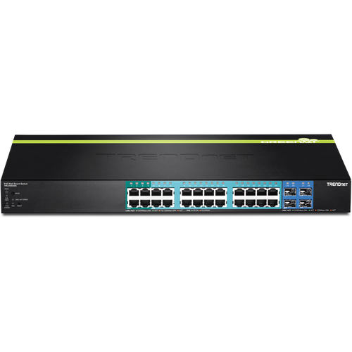 24-PORT GIGABIT WEB SMART POE SWITCH PLUS 4 SFP SLOTS,LIMITED LIFETIME WARRANTY