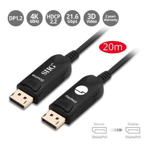 4K DP 1.2 AOC CABLE  20M