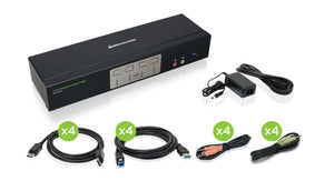 4Port 4K DisplayPort KVMSwitch