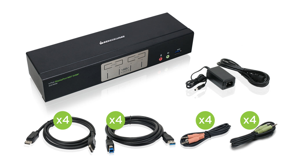 4Port 4K DisplayPort KVMSwitch