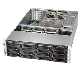 Supermicro CSE-836BE1C-R1K03B 3U 1000W 16x3.5inch Bay SAS SATA Black Retail