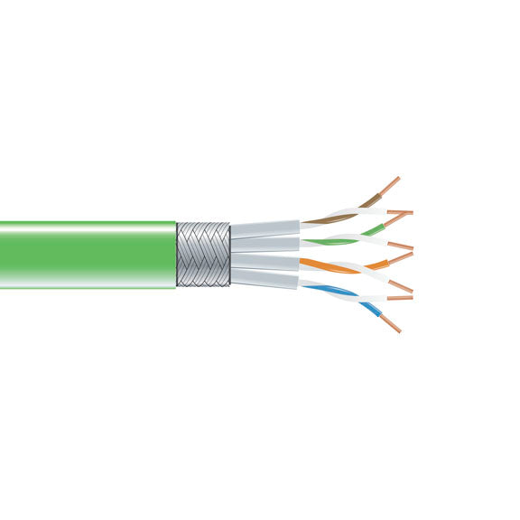CAT6 250MHZ STR SFTP PVC GN 1000FT SPL