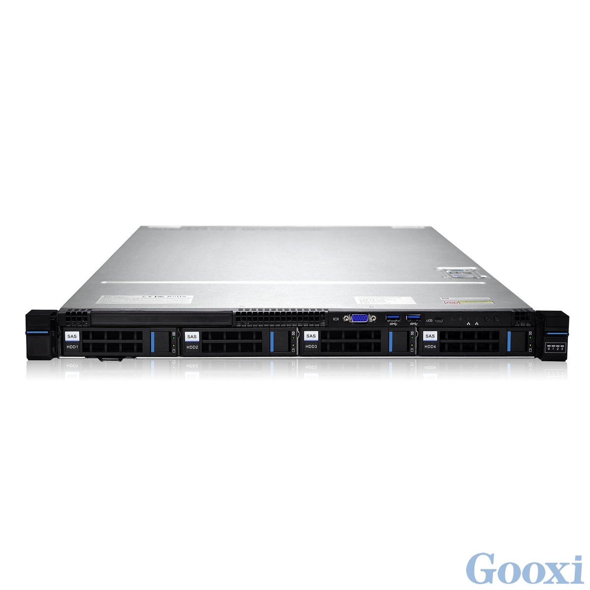 Gooxi Sever SL101-D04R-US 1U 4B Barebone 4x3.5 HS SATA w 12G SAS Backplane