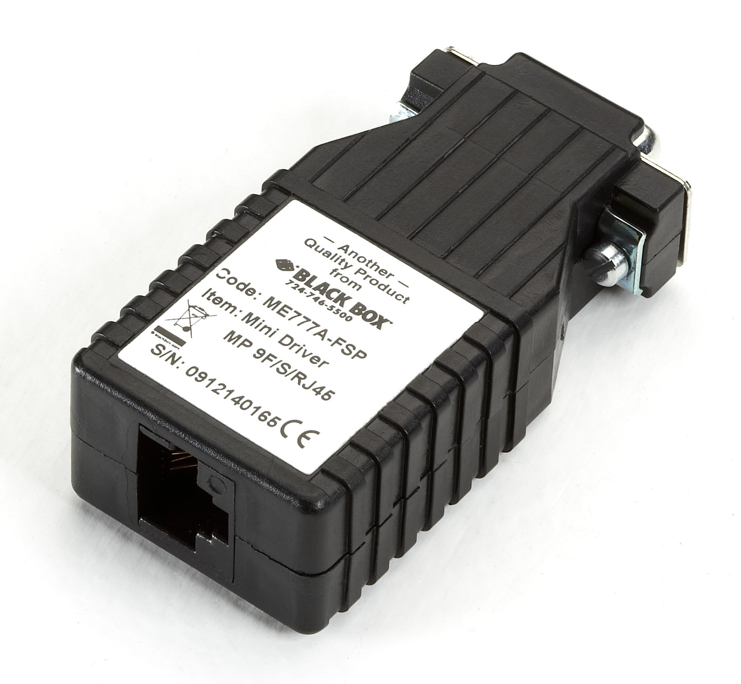 MINI DRIVER ASYNC RS232 EXTENDER OVER CATX - DB9 MALE TO RJ-45