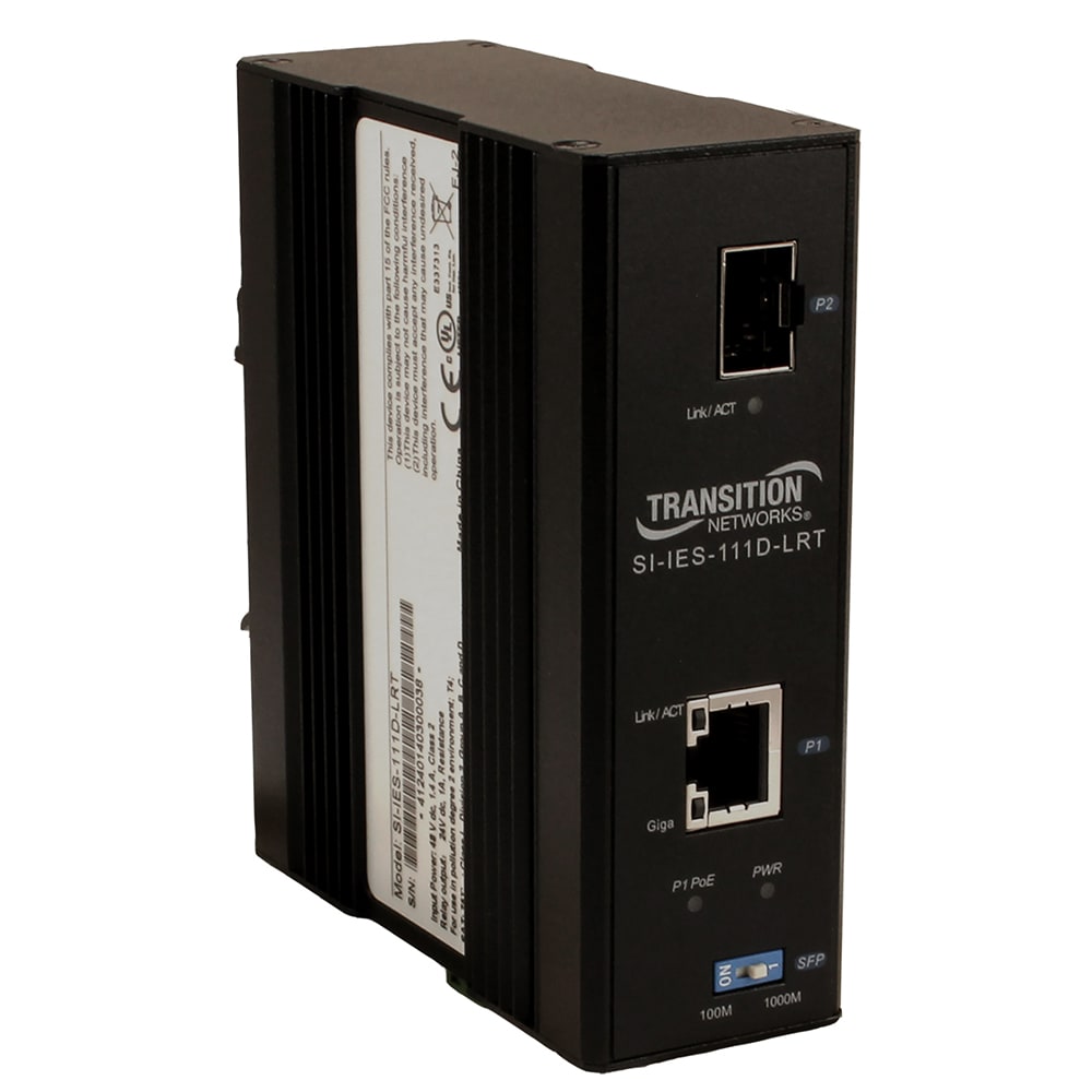 MEDIA CONVERTER- HARDENED ETHERNET POE+ INJECTOR 1 GB COPPER, 1 GB FIBER