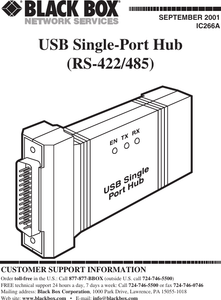 RS-422/485/530 USB SINGLE-PORT HUB