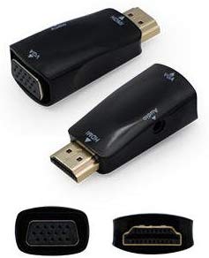 ADDON 5 PACK OF HDMI MALE TO VGA FEMALE BLACK ACTIVE ADAPTER