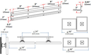Neo Flex Dual Monitor Wall Mt