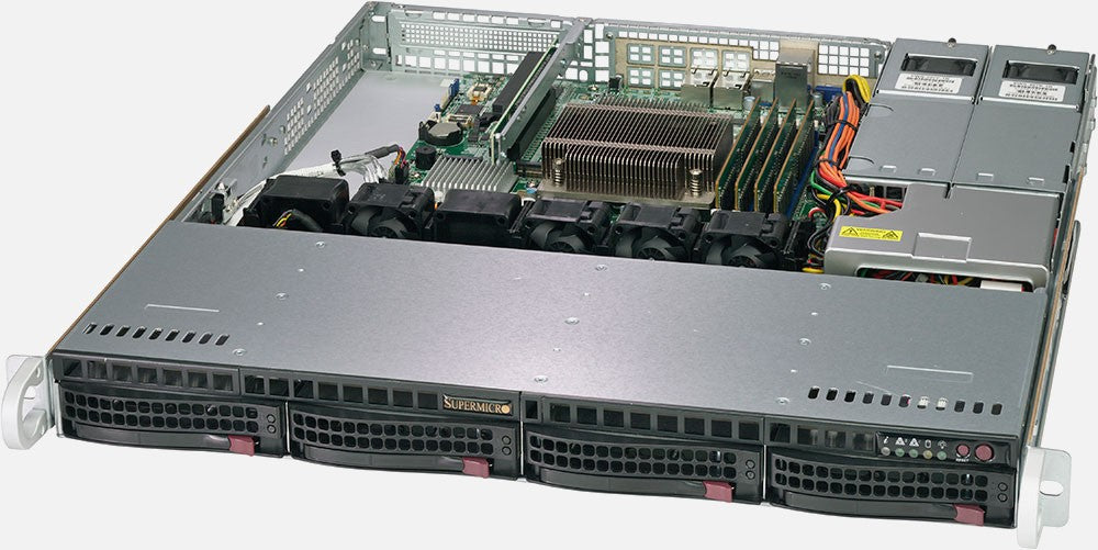Supermicro System SYS-5019C-M 1U S1151 C246 128GB DDR4 PCIE/USB/SATA Black Brown Box