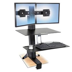 WORKFIT-S, DUAL SIT-STAND, WORKSURFACE & LARGE KYBD TRAY