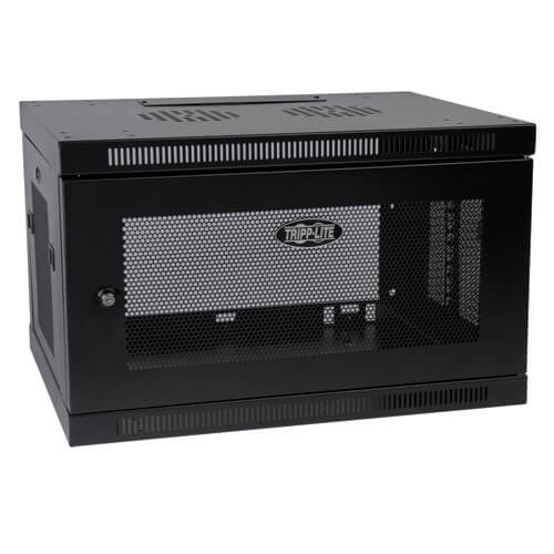 Tripp Lite SmartRack 6U Low-Profile Switch-Depth Wall-Mount Rack Enclosure Cabinet