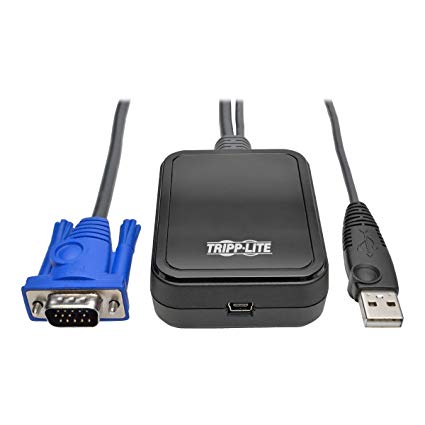 TRIPP LITE KVM CONSOLE TO USB 2.0 PORTABLE LAPTOP CRASH CART ADAPTER 1080P WITH