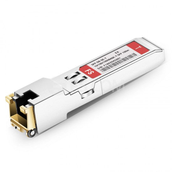 10/100/1000BASE-T SFP MODULE, CAT5 CABLE 100M LINK, RJ45-CONNECTOR FOR GIGA BIT