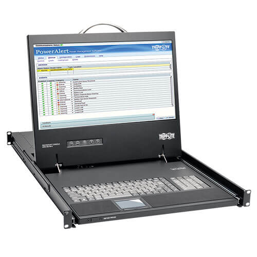 1U KVM RACK CONSOLE 19IN LCD