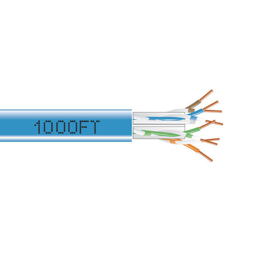 CAT6A SHLD BULK CABLE F/UTP 1000 PVC BL