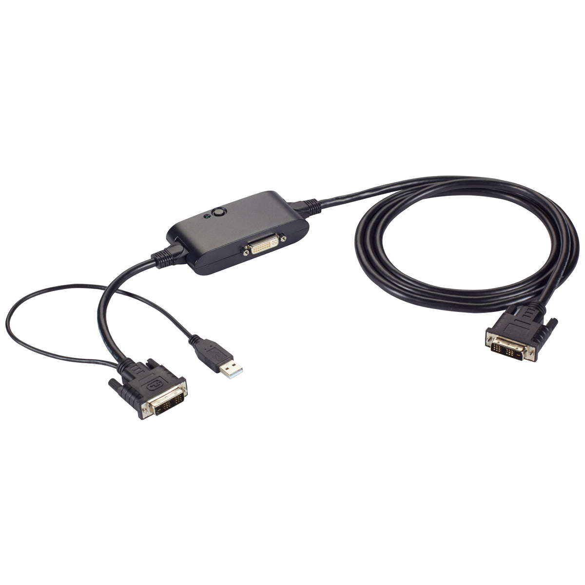 OUTPUT ONE DVI VIDEO SIGNAL TO TWO DVI-D DISPLAYS OR PROJECTORS SIMULTANEOUSLY.