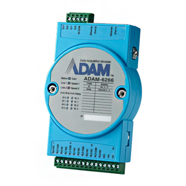 ADVANTECH  ADAM-6266-B 4-CH RELAY OUTPUT MODBUS TCP MODULE WITH 4-CH DI