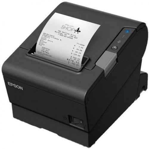 EPSON, TM-T88VI, THERMAL RECEIPT PRINTER WITH AUTOCUTTER, EPSON BLACK, SERIAL, S01, ETHERNET, USB INTERFACES, MUST ORDER POWER SUPPLY AND AC CABLE SEPERATELY