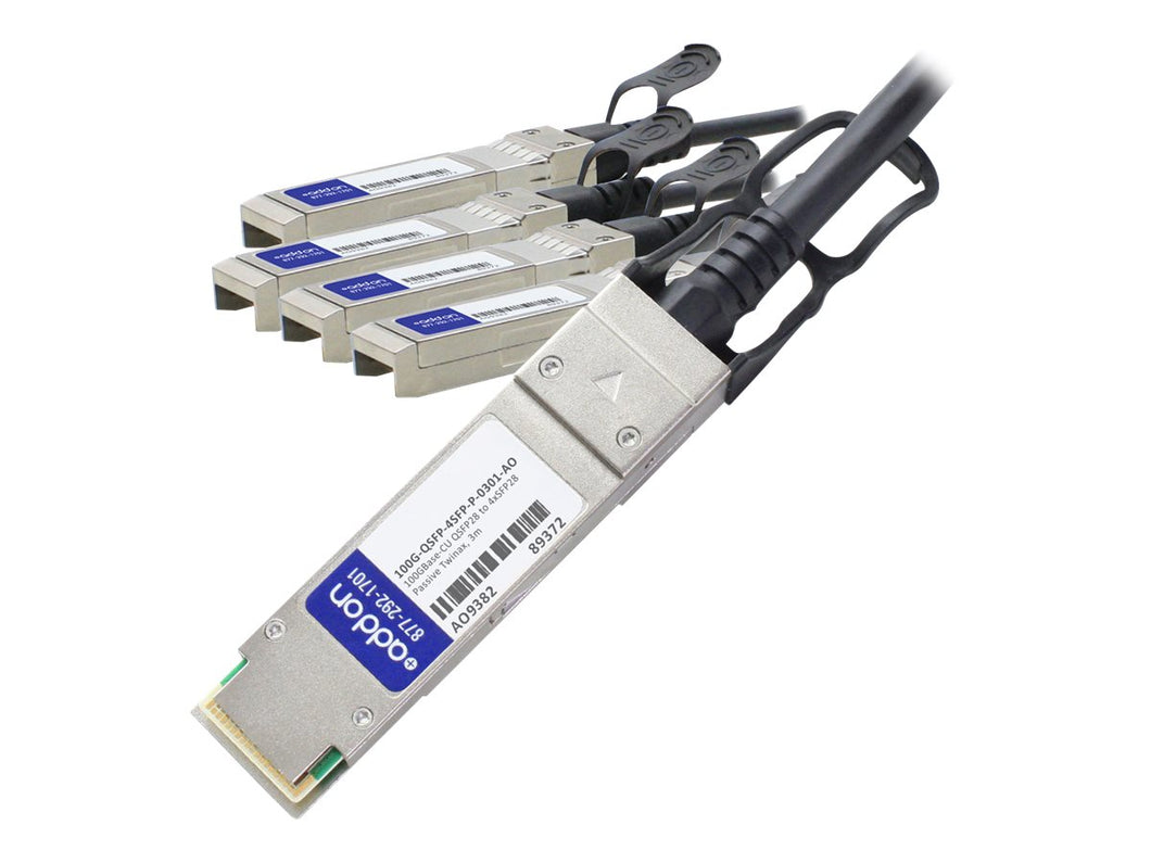 ADDON BROCADE COMPATIBLE TAA COMPLIANT 100GBASE-CU QSFP28 TO QSFP28 DIRECT ATTAC