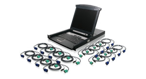 16 Port 17" LCD KVM w USB Cabl