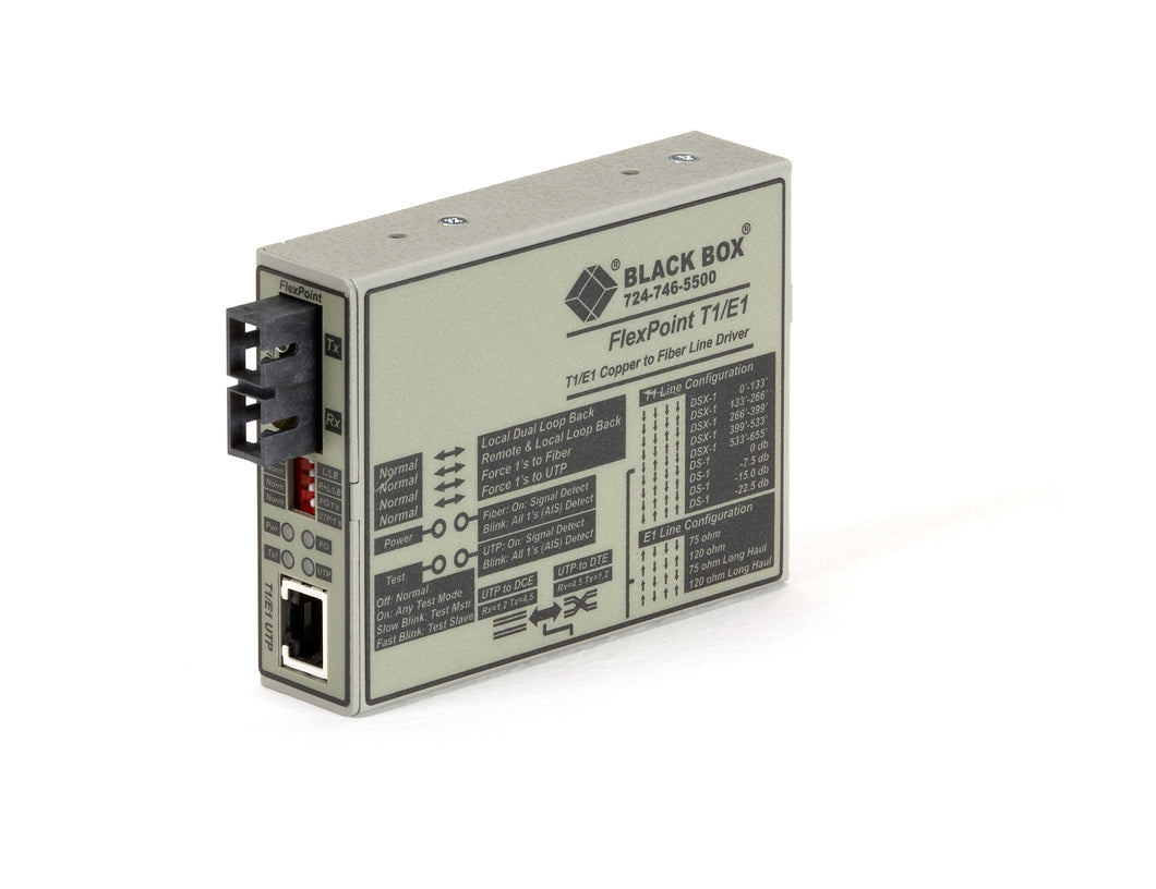 FLEXPOINT T1/E1 TO FIBER LINE DRIVER, SI