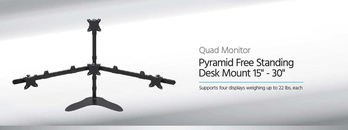 QUAD MONITOR FREE STANDING DESK MOUNT