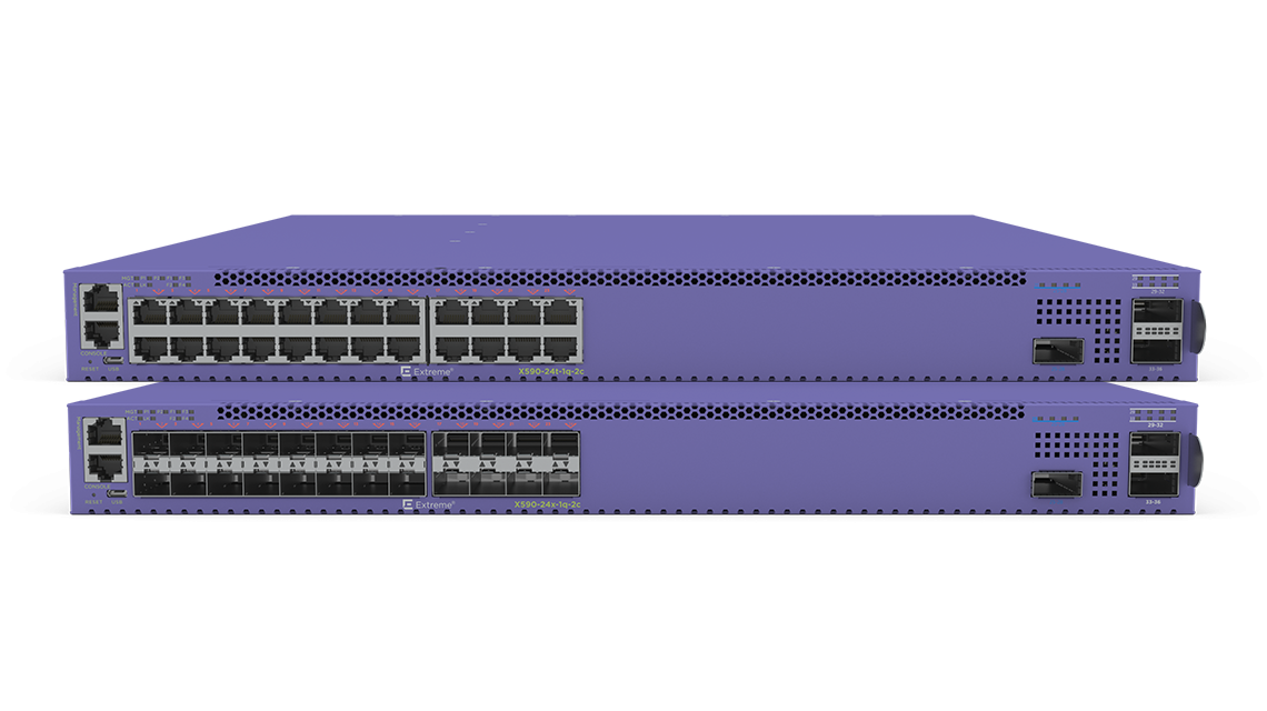 EXTREMESWITCHING X590 BASE UNIT WITH 24 1GB/10GB SFP+ PORTS 1 10GB/40GB QSFP+ PO