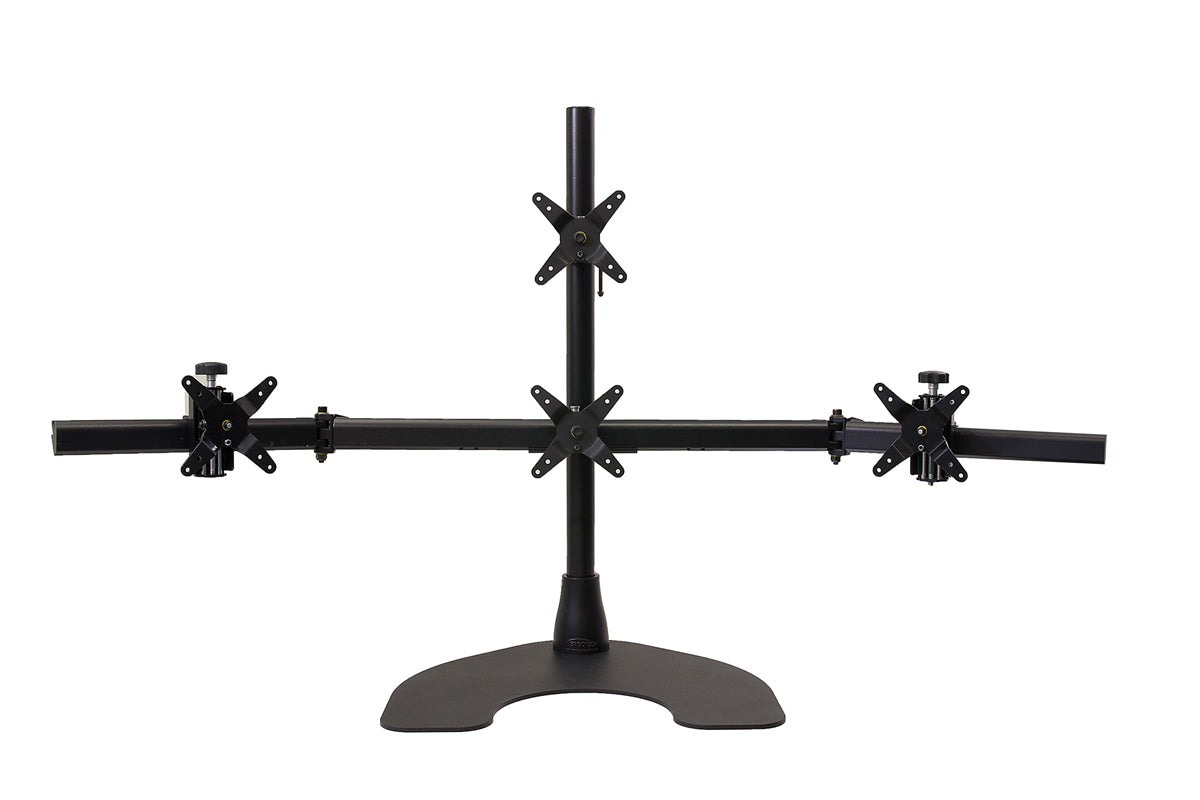 100 SERIES 1 OVER 3 DESK STAND, BLACK, HOLDS 25 LBS PER MONITOR, DUAL 34IN SCREE