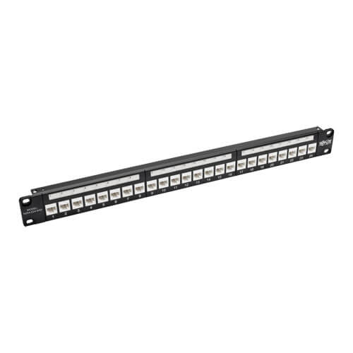TRIPP LITE N254-024-6AD 24-PORT CAT6A FEEDTHROUGH PATCH PANEL WITH 90 DEGREE DOW