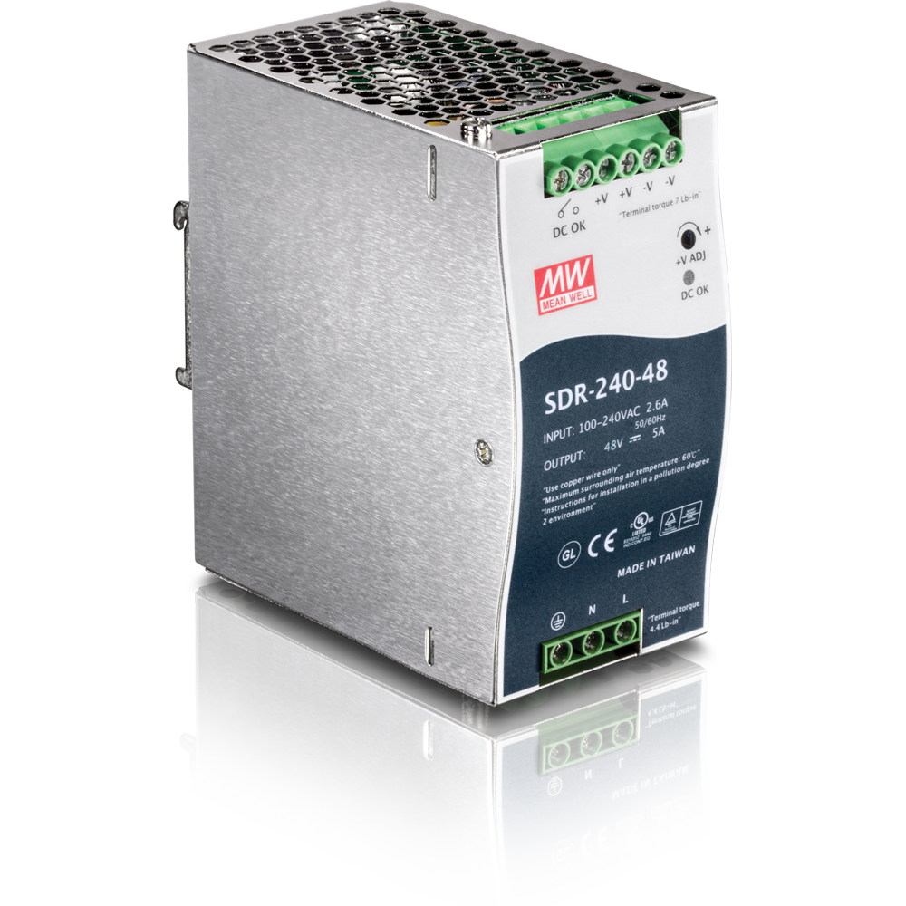 240 W SINGLE OUTPUT INDUSTRIAL DIN RAIL POWER SUPPLY