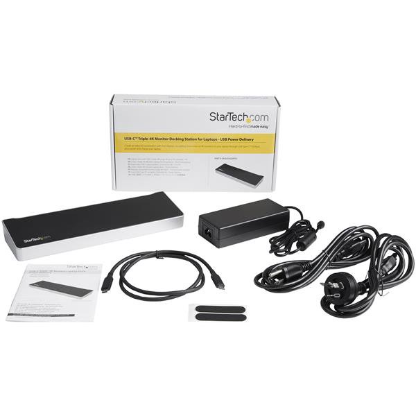 USB-C DOCK 3 VIDEO OUTPUTS, 60W PD - 4X USB-A, 1X USB-C 5GBPS, NIC, HEADSET, K-S