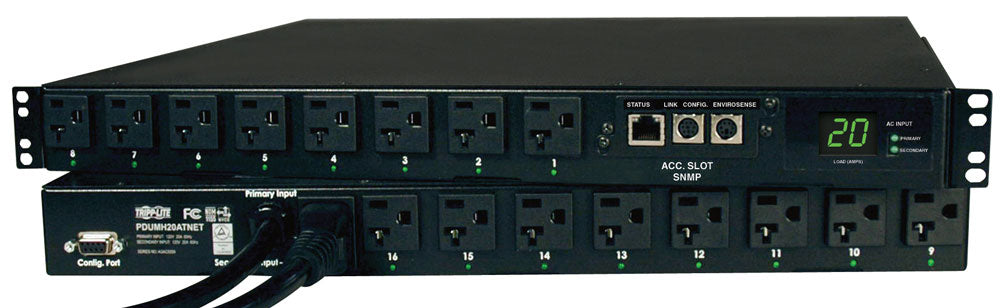 Tripp Lite PDU Switched ATS 120V 20A 5-15/20R 16 Outlet L5-20P Horizontal TAA