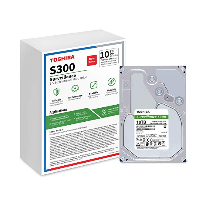 10TB SURVEILLANCE INTERNAL HARD DRIVE 7200RPM 256MB (S300)