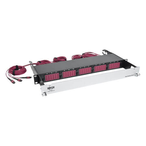 8.3/125 BREAKOUT FIBER PATCH PANEL, 40 GB TO 10 GB, 15 MTP QSFP TO 60 LC DUPLEX