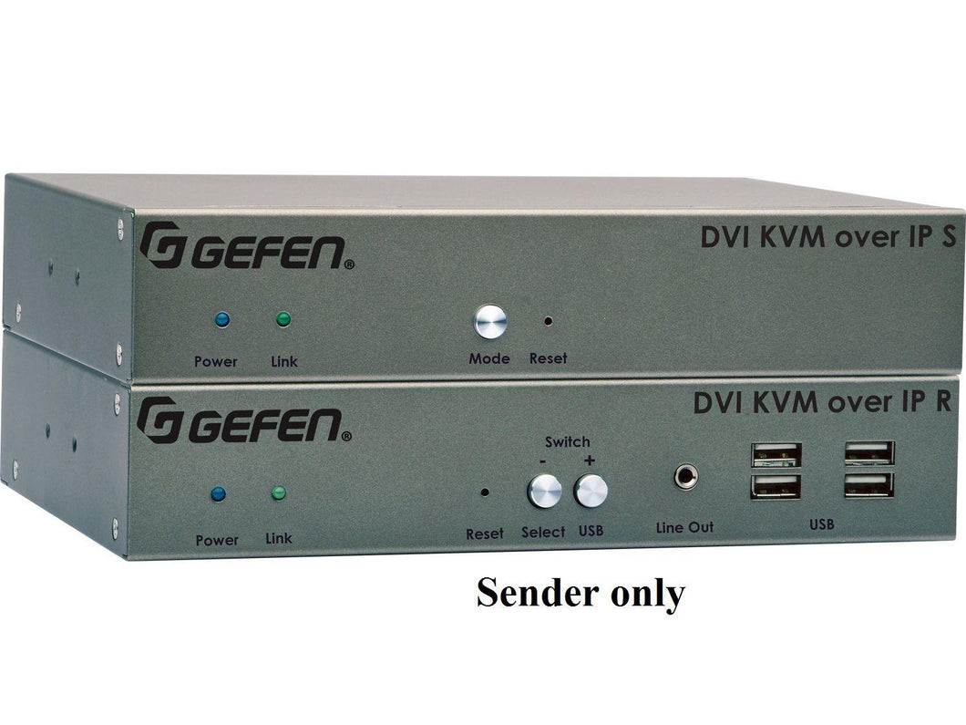 DVI KVM over IP w/ Local DVI Output - Sender Unit Package