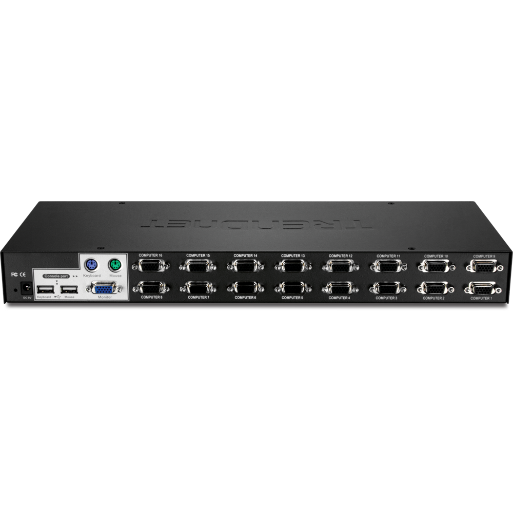 16-PORT KVM USB/PS2 RACK MOUNT SWITCH