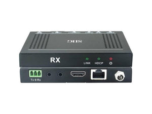 RECEIVES HDMI AUDIO AND VIDEO SIGNALS, RS232 CONTROL, IR CONTROL, POH UP TO 70 M